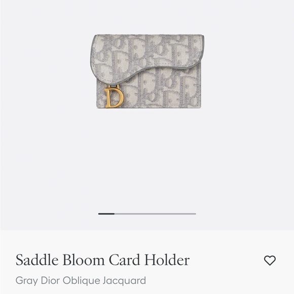 Dior Accessories - Dior Gray Oblique Saddle Card Holder